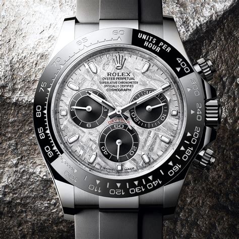 rolex daytona brown band|Rolex daytona with meteorite dial.